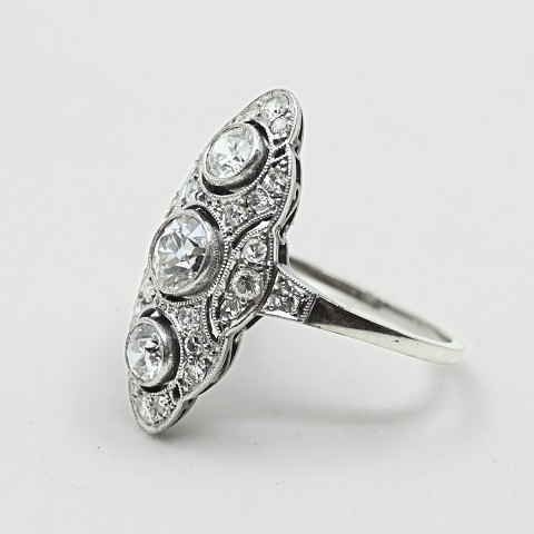 Art deco diamond ring of 14k white gold Art deco diamond ring of 14k white gold